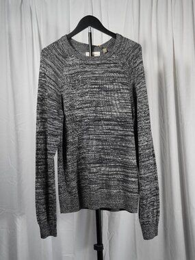 Blend Crew Neck Sweater Men’s L Gray Marled Knit Pullover Long Sleeve NWT